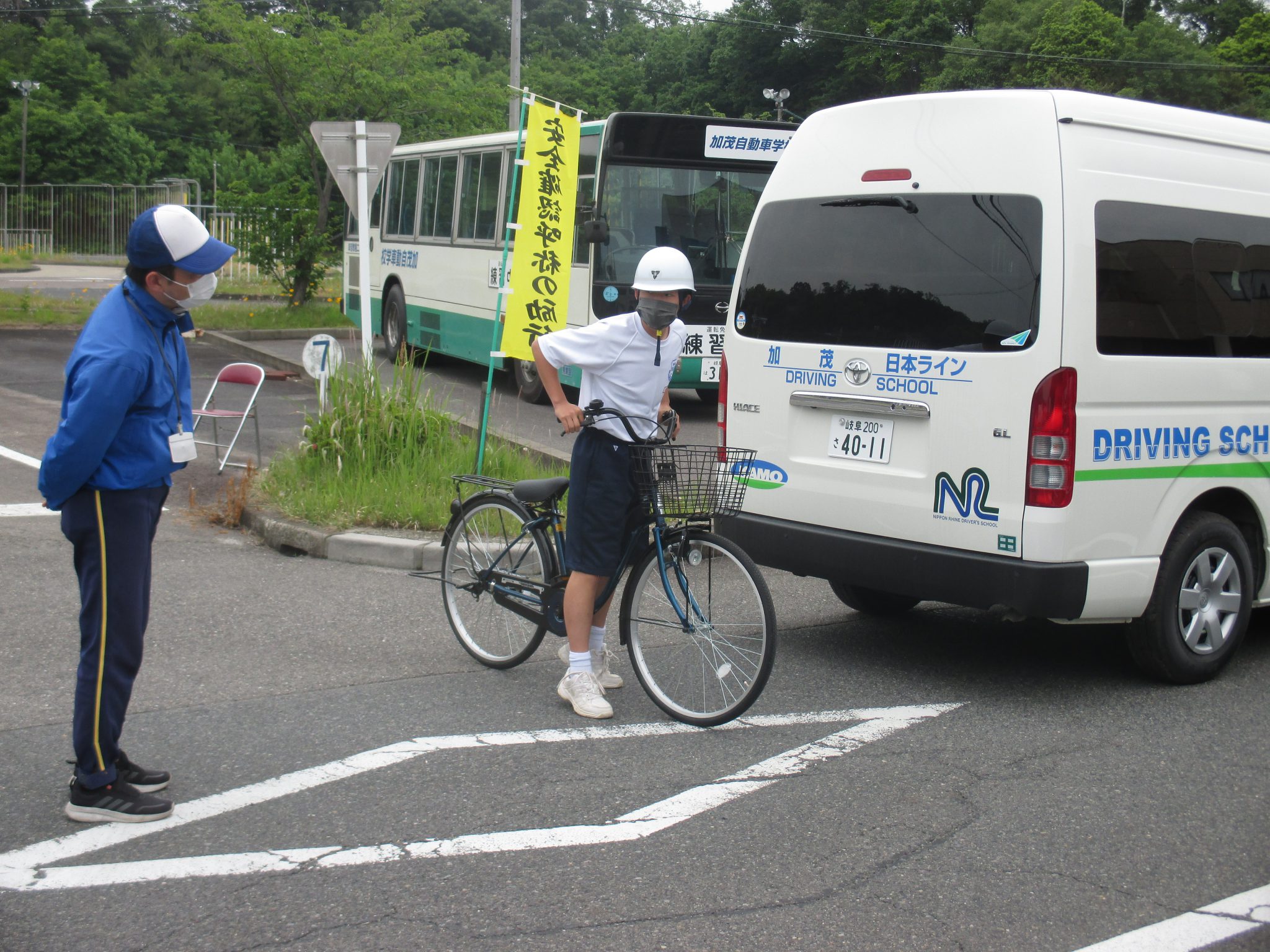 1年生自転車安全教室を行いました | 美濃加茂市立東中学校