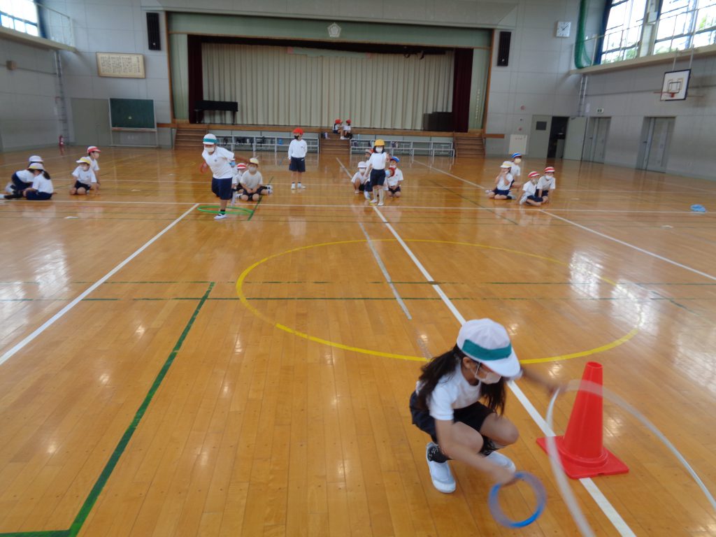 体育「かけっこリレー」 美濃加茂市立加茂野小学校