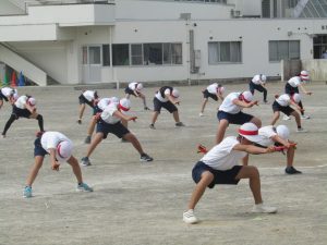 ソーラン節練習 美濃加茂市立加茂野小学校