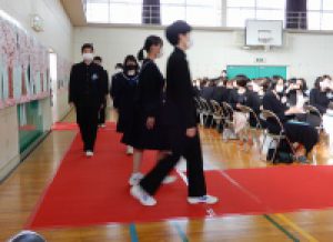 卒業式 3月16日 美濃加茂市立西中学校