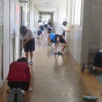掃除の姿