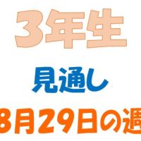 ８月２９日の週の見通し