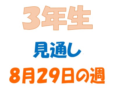 ８月２９日の週の見通し