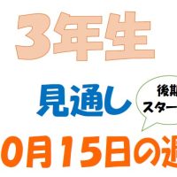 １０月１５日の週の見通し