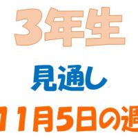 １１月５日の週の見通し