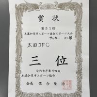 【表彰】美濃加茂市スポーツ協会スポーツ大会　サッカーの部