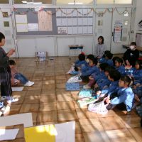 みんなが笑顔でやっていて、うれしかった。　～１年・こども園と交流～